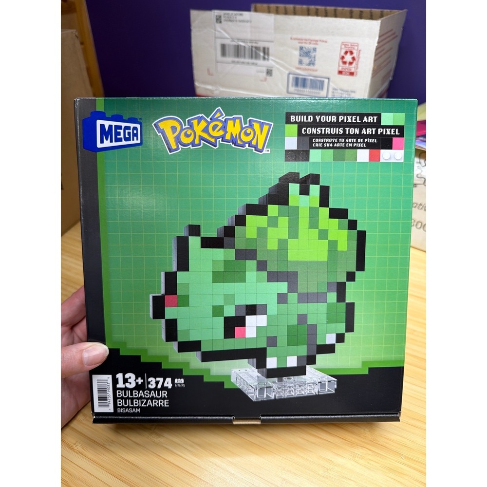 Mega Pokemon Bulbasaur Pixel Art Building‎ Set HTH75 374 Pieces Sealed
